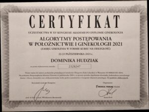 Certyfikat algorytmy
