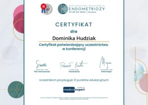 Cert. ogólnopolska konferencja endometriozy